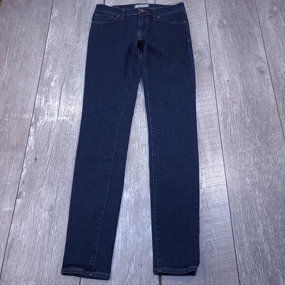 Madewell Womens Skinny Skinny Jeans Size 26x32 Dark Denim Low Rise Stretch Pants - Picture 4 of 9